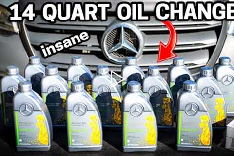 INSANE 14 Quart Mercedes Oil Change - Sprinter Vanlife