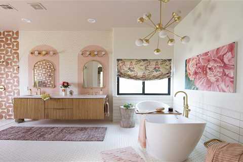 How Designer Bari Ackerman Transformed a Drab Bathroom Into a Pink Oasis