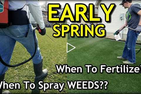 When To Start FERTILIZING or SPRAYING in Spring // Early Spring Lawn Tips