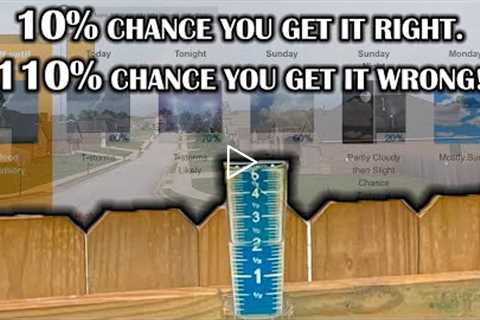 How to water your turfgrass lawn based off the weather forecast. Percent chance of rain explained.