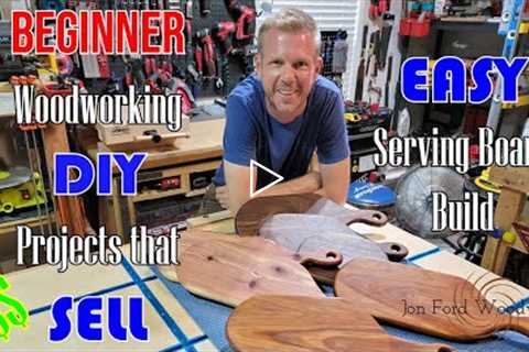 Beginner Woodworking Projects that Sell // Easy DIY Scrap Wood Serving Board
