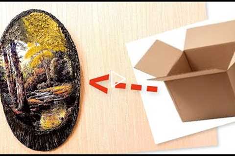 DIY/Home wall decorating idea with cardboard/Craft ideas with paper and cardboard