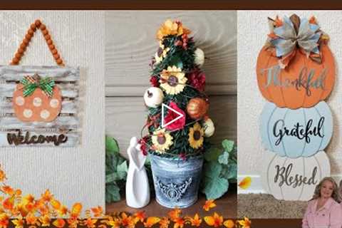 3 AUTUMN DECOR DIY's on a Budget |  FALL FEST Home Decor Tutorials | Beginner Projects