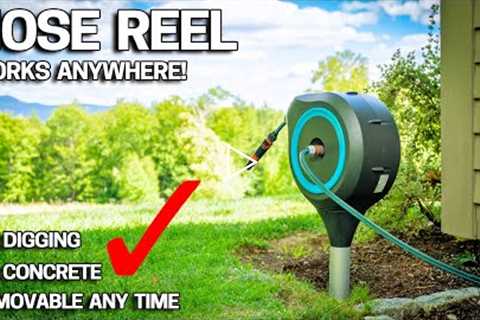 RETRACTABLE HOSE REEL INSTALLS in 1 MINUTE & Doesn't TIP! by Gardena