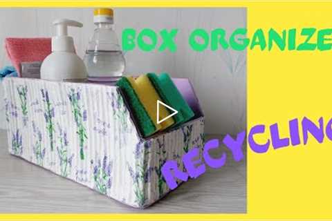 Box organizer for household goods in Provence style/Cool recycling