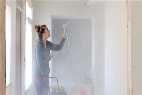 How do you remove construction dust from painted walls?
