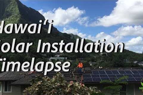 Solar Panel Installation Timelapse: Kailua, Oahu, Hawaii