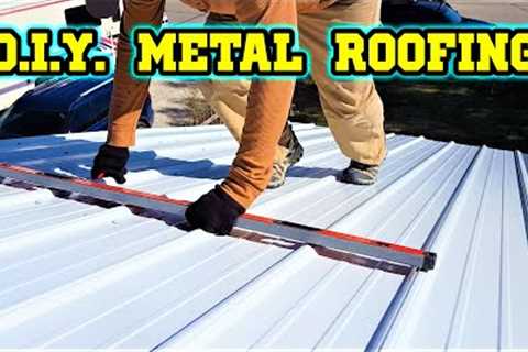 How to install 5-Rib Metal Roofing panels on solid sheet decking for beginners