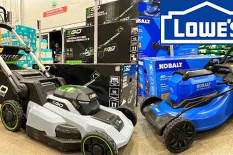 LOWES Lawn Mowers Prices in Store Walking