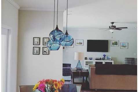 Pendant Light Over Island Height and Width