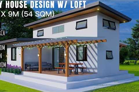 SMALL HOUSE DESIGN IDEA / 1 - BEDROOM WITH 2 LOFTS / OFF-GRID HOUSE IDEA