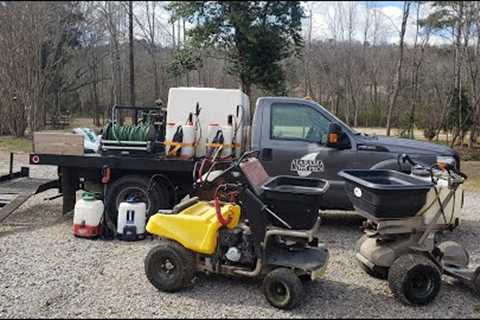 2022 Lawn Care Equipment Setup for Weed Control and Fertilization