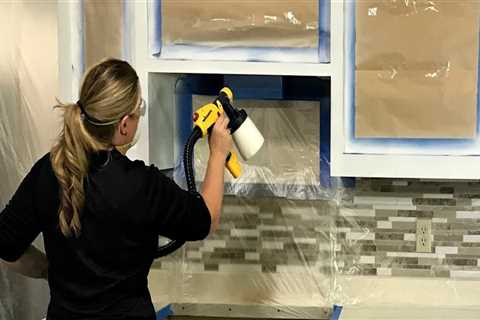 Can kitchen cabinets be spray painted?