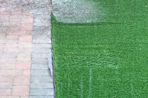 What happens to artificial turf when it rains?