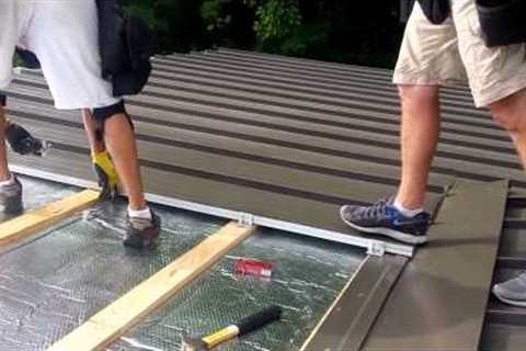 Standing seam roof installation