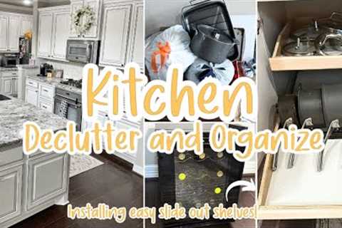 Kitchen DECLUTTER and ORGANIZE with me 2023 / Kitchen Organization Ideas / ISEASY Wine Cooler Review