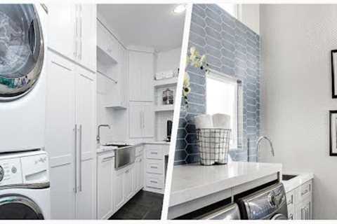 75 White Laundry Room With Gray Cabinets Design Ideas You''ll Love ♡