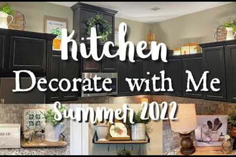 Kitchen Decorate with Me | Above Kitchen Cabinet Decor | Kitchen Decor Ideas | Kitchen Shelf Ideas