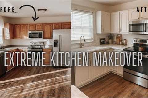 Kitchen Makeover on a Budget | Refinishing Kitchen Cabinets | Kitchen Makeover Ideas