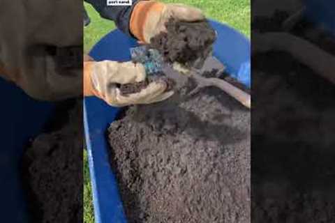 Easy lawncare trick for leveling out your lawn. Love, Dad