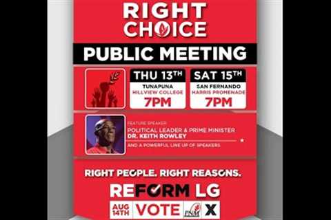 PNM Public Meeting In Tunapuna - Thursday July 13th 2023