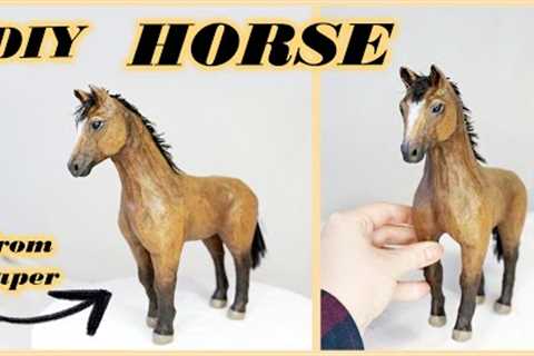 How to make paper HORSE 🐎| Cardboard crafts | Best out of waste