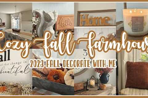 🍂 NEW! 2023 COZY FALL FARMHOUSE DECORATE WITH ME│FALL DECORATING IDEAS │FALL HOME DECOR INSPIRATION