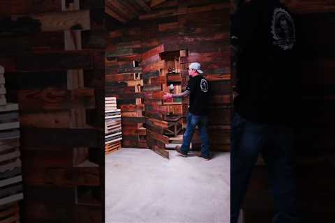 Secret compartments in a hidden room.   #diywoodworking #diy #secret #hidden #woodworking