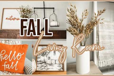FALL LIVING ROOM DECORATE WITH ME | SIMPLE AND COZY FALL FARMHOUSE DECOR IDEAS AND INSPIRATION 2023