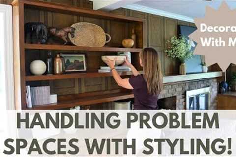 Styling Shelves with Problem Spaces | Shelf Decorating Ideas for the Living Room and Dining Room