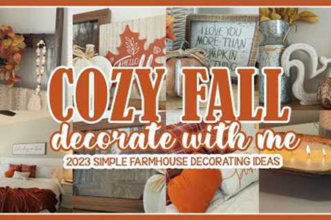 2023 COZY FALL FARMHOUSE DECORATE WITH ME│SIMPLE & COZY FALL DECORATING IDEAS│FALL DECOR..