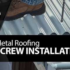 Screwing Metal Roofing. Correct & Incorrect Way Of Fastening A Metal Roof + Pre-Drill + Screw..