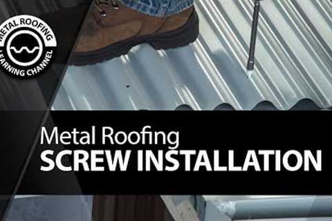 Screwing Metal Roofing. Correct & Incorrect Way Of Fastening A Metal Roof + Pre-Drill + Screw..