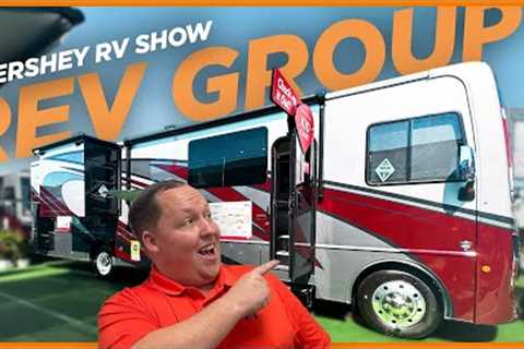 The BEST Class A Display at Hershey RV Show REV GROUP!