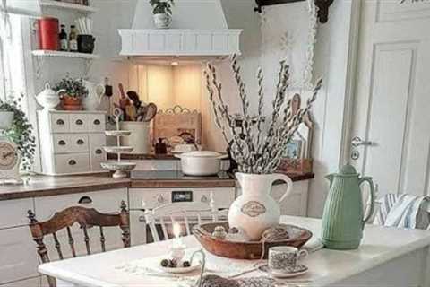 FALL ELEGANTE COTTAGE SMALL KITCHEN SHABBY CHIC| DECORATING IDEAS FARMHOUSE IDEAS VINTAGE RUSTIC