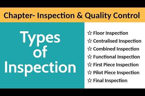 What Are The 3 Main Types Of Inspections?