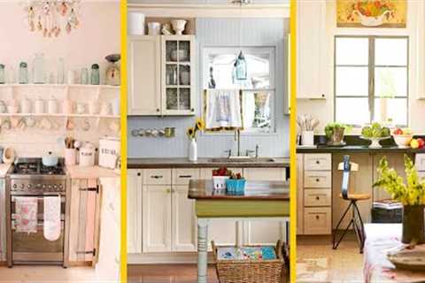 Shaby Chic Kitchen Decor Ideas - Vintage Rustic Kitchen Makeover #KitchenDecorIdeas #KItchenDecor