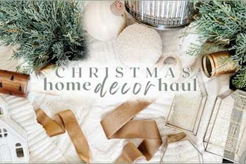 CHRISTMAS DECOR HAUL!! neutral holiday home decor / amazon, target & walmart