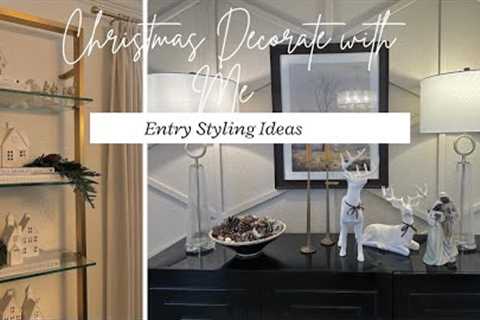 Christmas 2023 Decorate with Me|Entryway and Bookshelf’s Styling