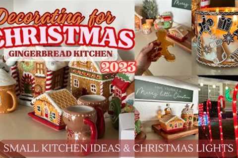 ✨CHRISTMAS DECORATING IDEAS 2023 // GINGERBREAD KITCHEN CHRISTMAS DECOR // OUTDOOR CHRISTMAS LIGHTS
