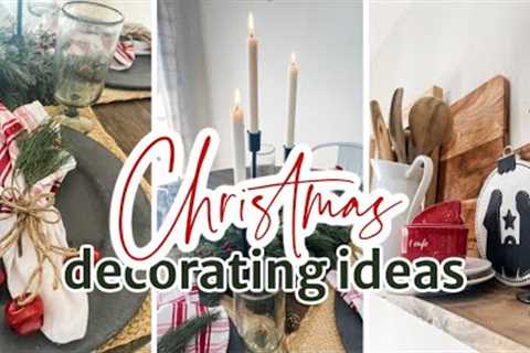 2023 CHRISTMAS DECORATING IDEAS // CHRISTMAS KITCHEN DECOR 2023 // CHRISTMAS TABLESCAPE IDEAS