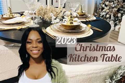 2023 Christmas Tablescape Ideas | Decorate My Kitchen Table With Me for Christmas 2023
