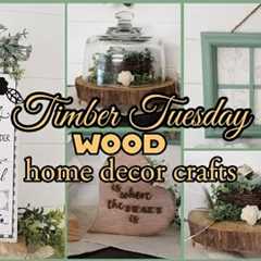 DIY RUSTIC HOME DECOR CRAFTS WITH WOOD~Farmhouse Home Decor on a Budget~Scrap Wood Decor Ideas
