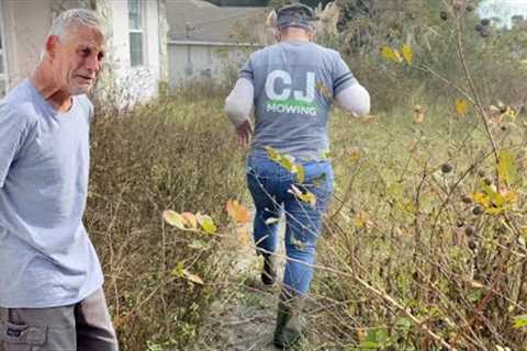 **Elderly SCARED** to Answer Door After ACCIDENT, then CRIES for FREE Lawn Mowing!