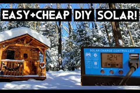 EASY AND CHEAP DIY SOLAR POWER FOR OFF GRID CABIN LIVING
