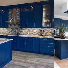 Modern Blue Color Kitchen Design Ideas 2024|Latest Kitchen Cabinet Design|Kitchen Wall Design
