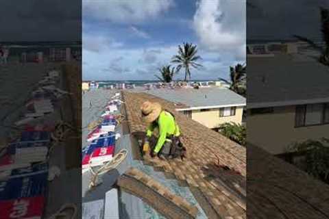 Nailing it at the Top! Residential roofing in Oahu. #asmr #roofing #oahu FBC roofing Hawaii