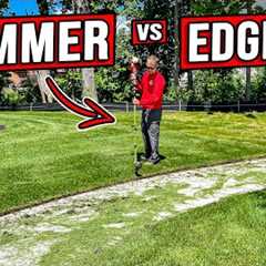 HOW TO GET A PERFECT SIDEWALK EDGE EVERY TIME [TRIMMER VS EDGER!]
