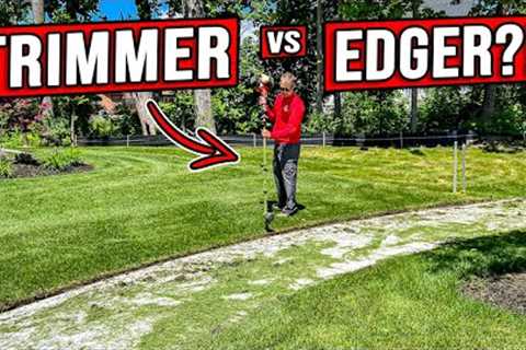 HOW TO GET A PERFECT SIDEWALK EDGE EVERY TIME [TRIMMER VS EDGER!]