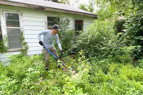 The owner was found DECEASED on his porch and his lawn has gone UNTOUCHED since